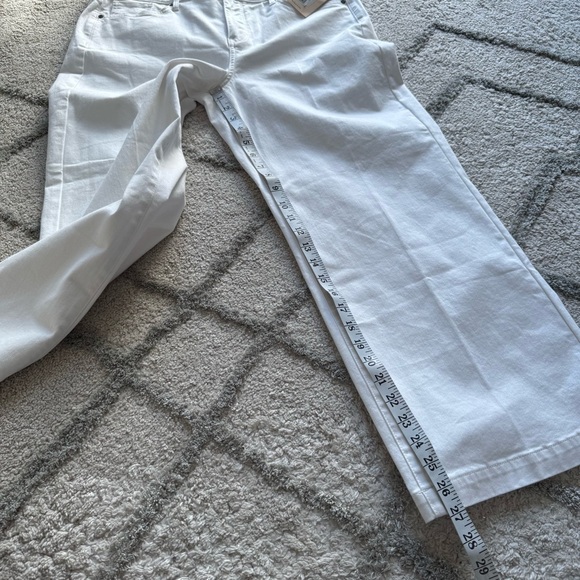 NYDJ  Teresa Wide Leg Ankle Jeans white cropped high rise 14 New - Picture 6 of 14
